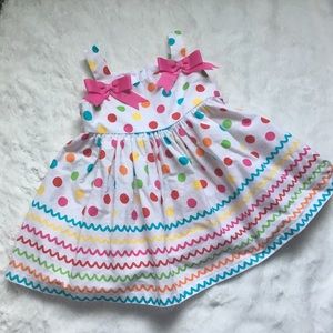 🌸 Jessica Ann 6-9 month polka dot dress with bloomers